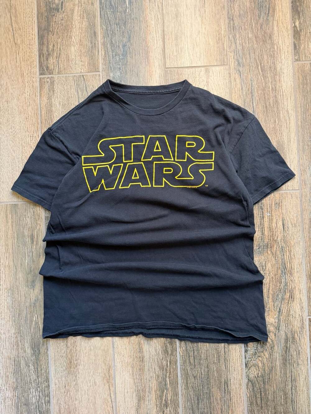 Vintage Star Wars Graphic T-Shirt Black Movie Logo Tee